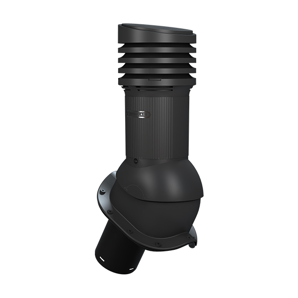 PERFEKTA EVO ventilācijas izvads NEIZOLĒTS 125d - Melns